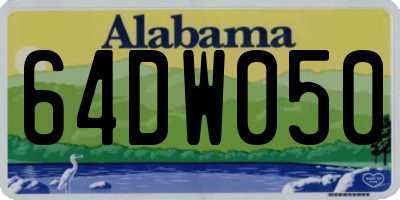 AL license plate 64DW050