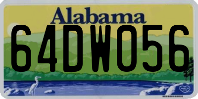 AL license plate 64DW056
