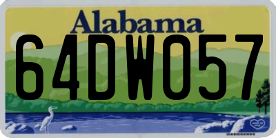 AL license plate 64DW057