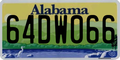 AL license plate 64DW066