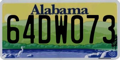 AL license plate 64DW073
