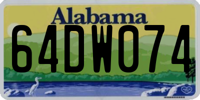 AL license plate 64DW074