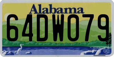AL license plate 64DW079