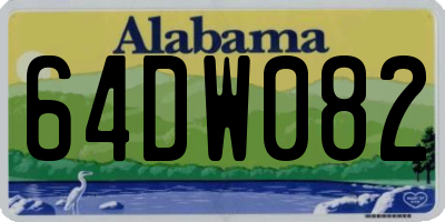 AL license plate 64DW082