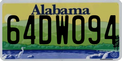 AL license plate 64DW094