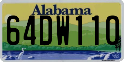 AL license plate 64DW110