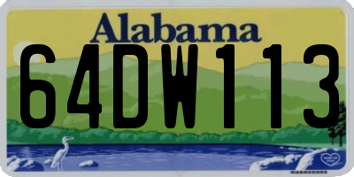 AL license plate 64DW113