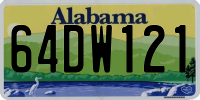 AL license plate 64DW121
