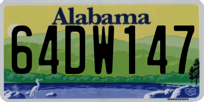 AL license plate 64DW147