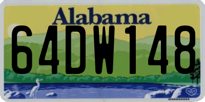 AL license plate 64DW148
