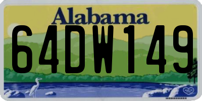 AL license plate 64DW149