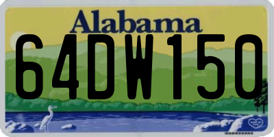 AL license plate 64DW150