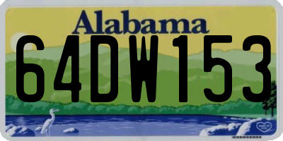 AL license plate 64DW153