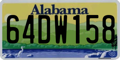 AL license plate 64DW158