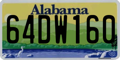 AL license plate 64DW160