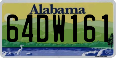 AL license plate 64DW161