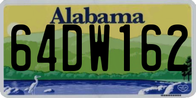 AL license plate 64DW162