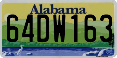 AL license plate 64DW163