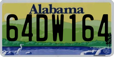 AL license plate 64DW164