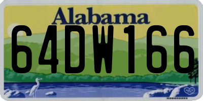 AL license plate 64DW166
