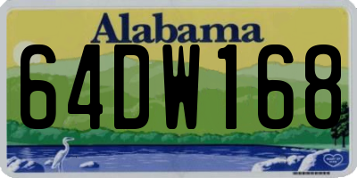 AL license plate 64DW168