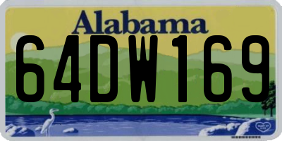 AL license plate 64DW169