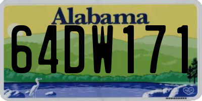 AL license plate 64DW171