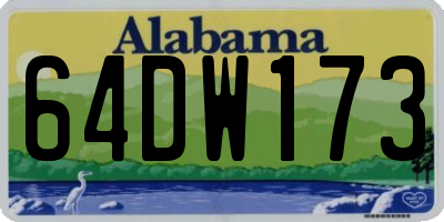 AL license plate 64DW173