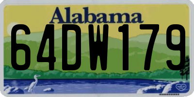 AL license plate 64DW179