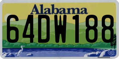 AL license plate 64DW188