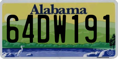 AL license plate 64DW191