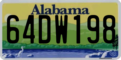 AL license plate 64DW198