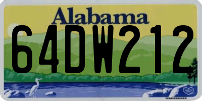 AL license plate 64DW212