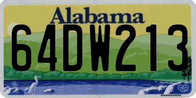 AL license plate 64DW213