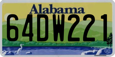 AL license plate 64DW221