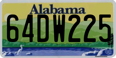 AL license plate 64DW225