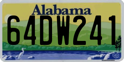 AL license plate 64DW241