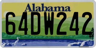 AL license plate 64DW242