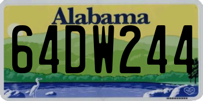 AL license plate 64DW244