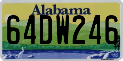 AL license plate 64DW246