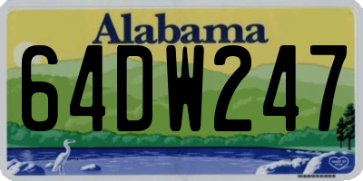 AL license plate 64DW247