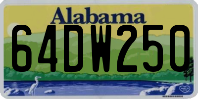 AL license plate 64DW250