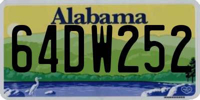 AL license plate 64DW252