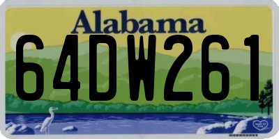 AL license plate 64DW261