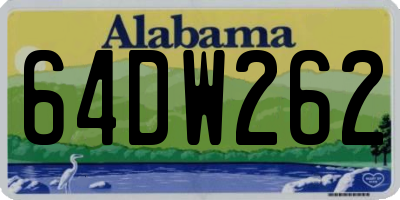 AL license plate 64DW262