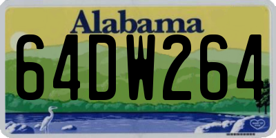 AL license plate 64DW264