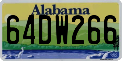 AL license plate 64DW266