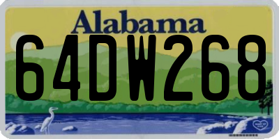 AL license plate 64DW268