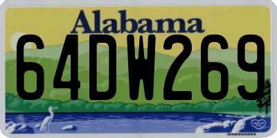 AL license plate 64DW269