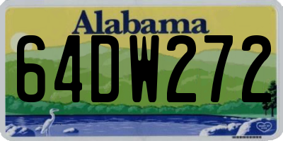 AL license plate 64DW272